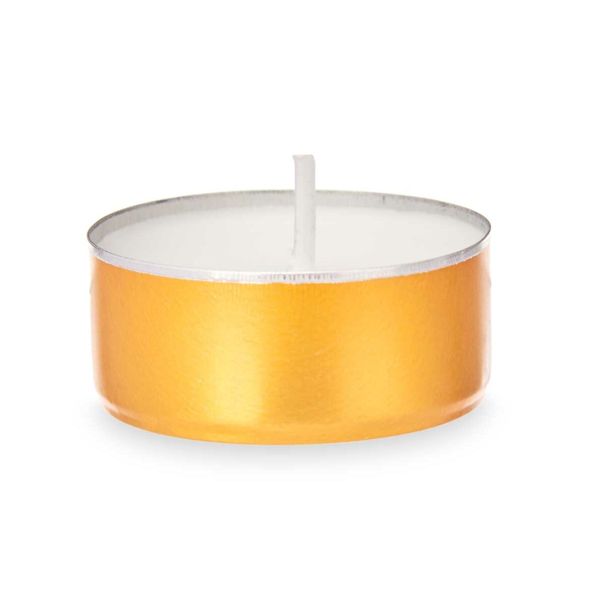 Set med levande ljus Acorde Tea Lights Vit Gyllene (20 antal)
